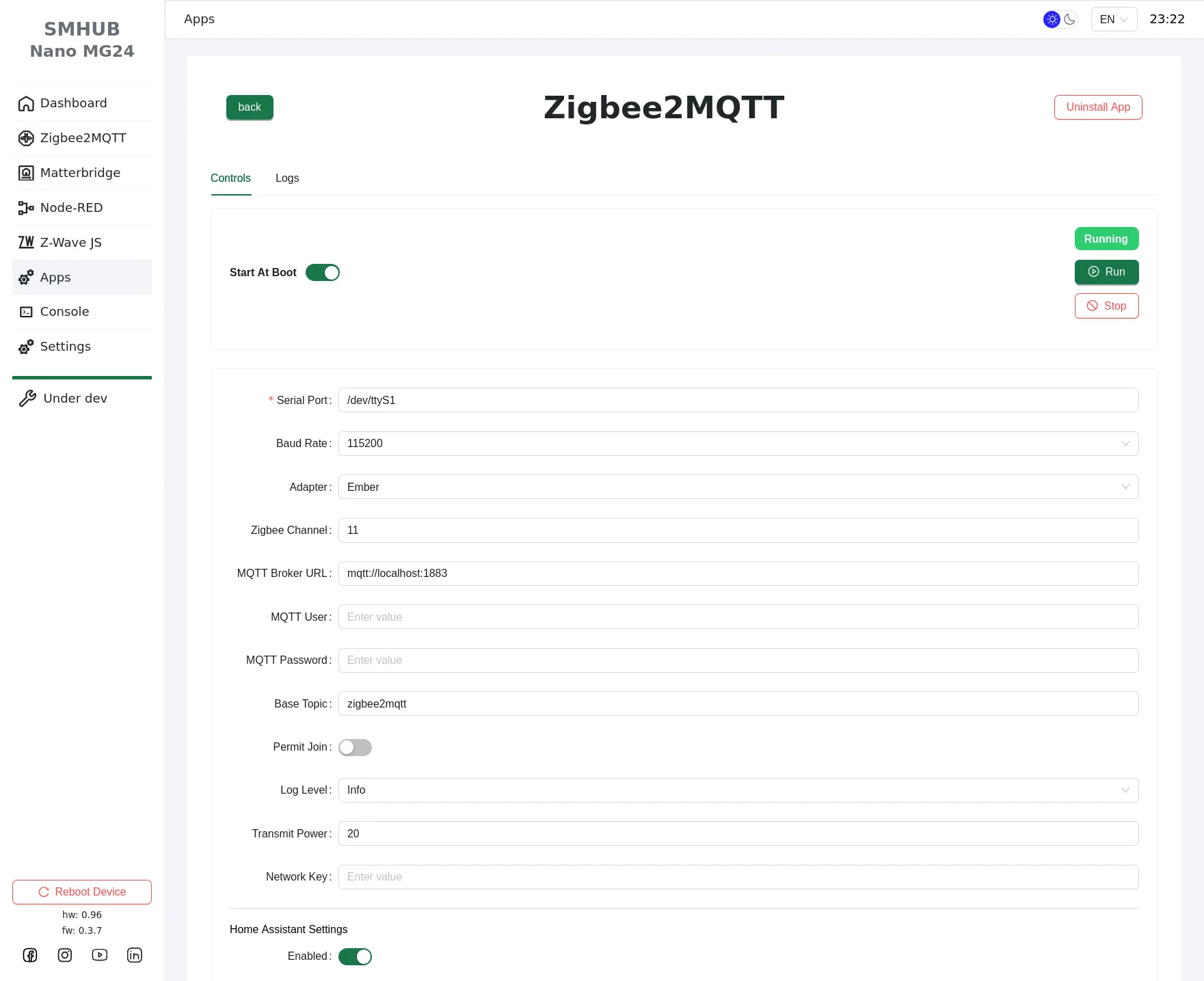Zigbee2MQTT configuration