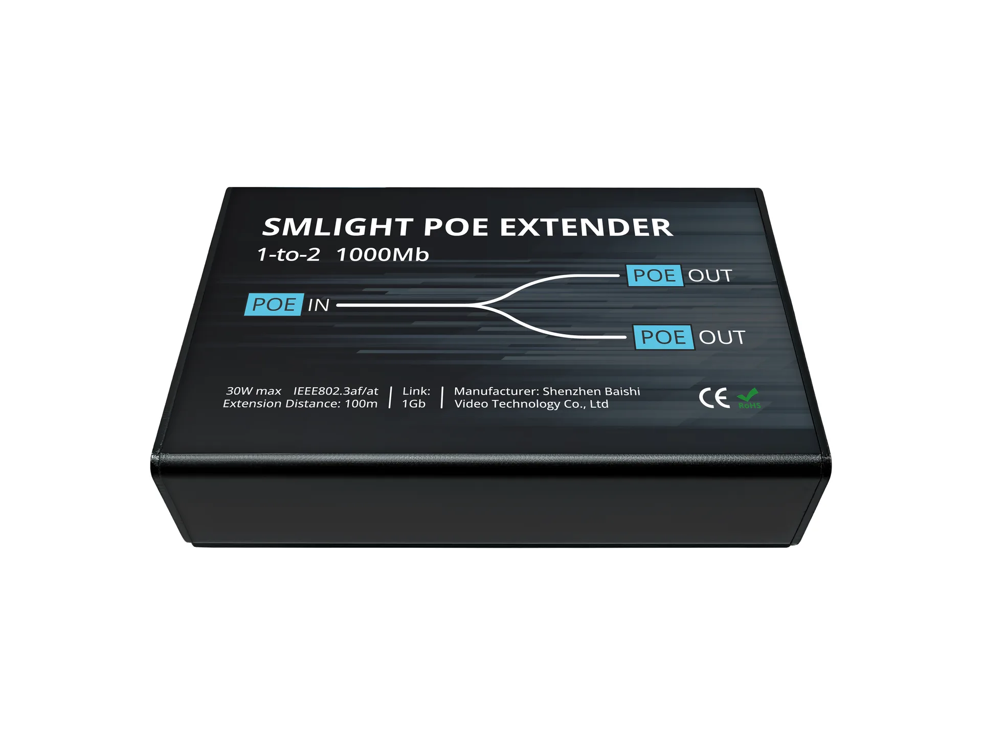 SMLIGHT PoE Extender 1-to-2 retail box