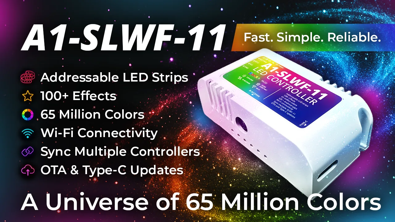 A1-SLWF-11 LED controller — a universe of 65 million colours