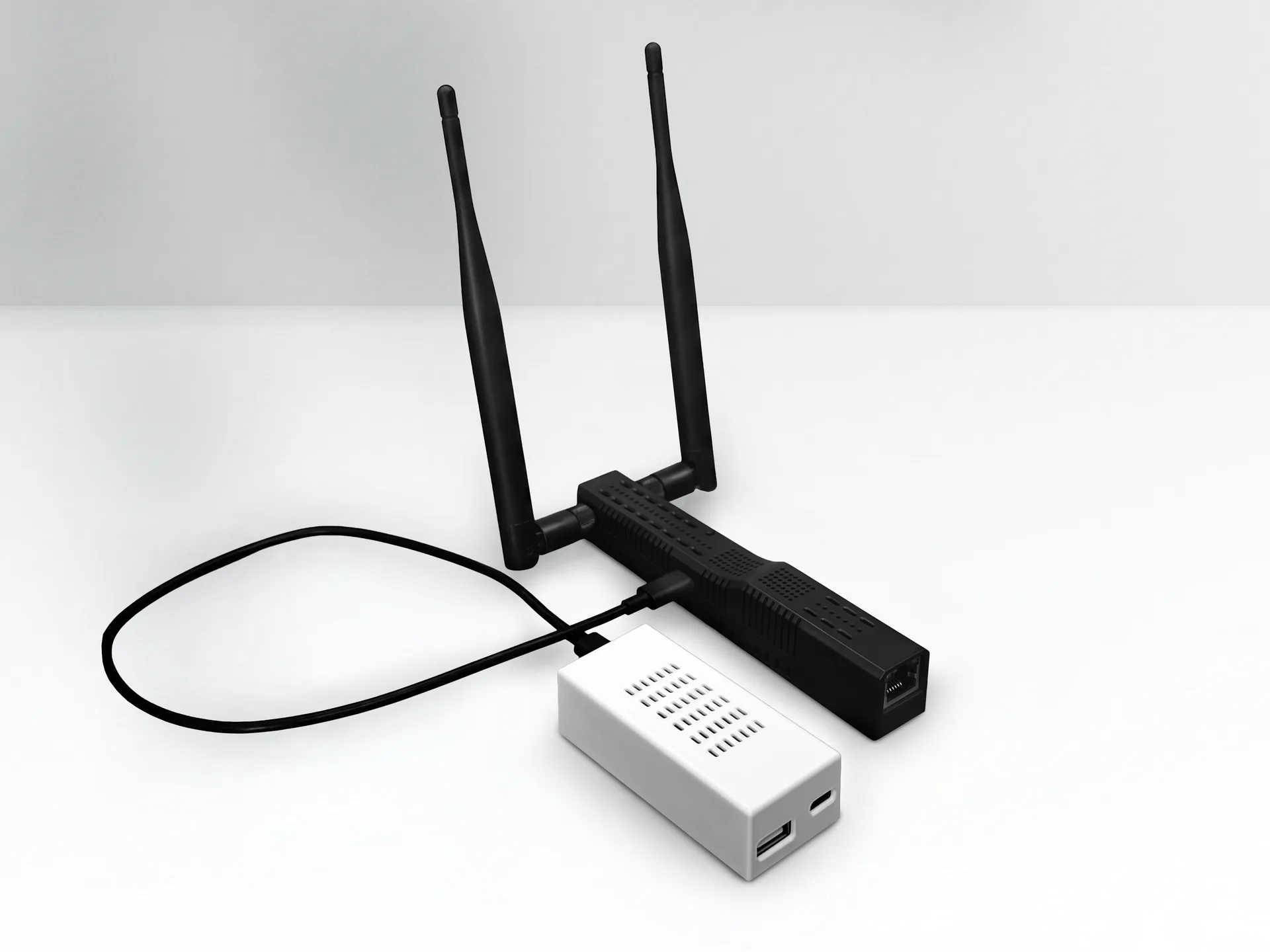 SMLIGHT USB-Extender expanding an SMHUB Nano hub