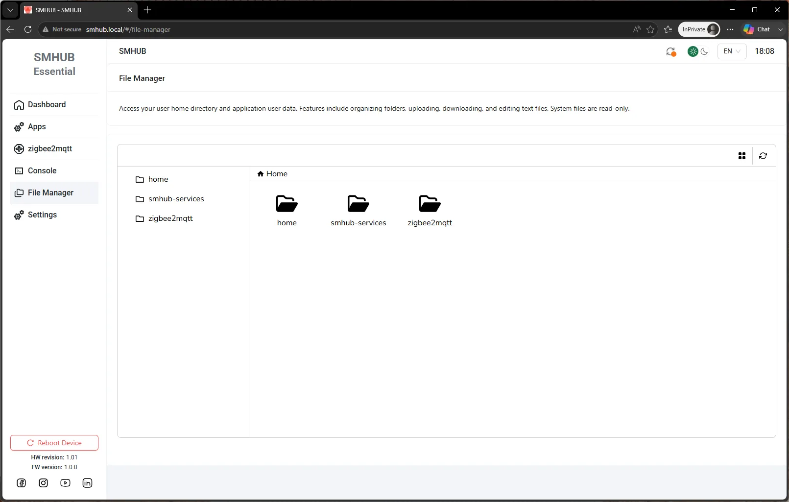 The file manager for home and app data
