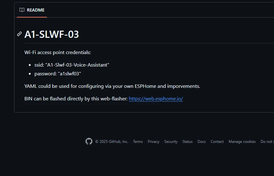 SLWF-03 HA Voie Assistant ESPHome Config