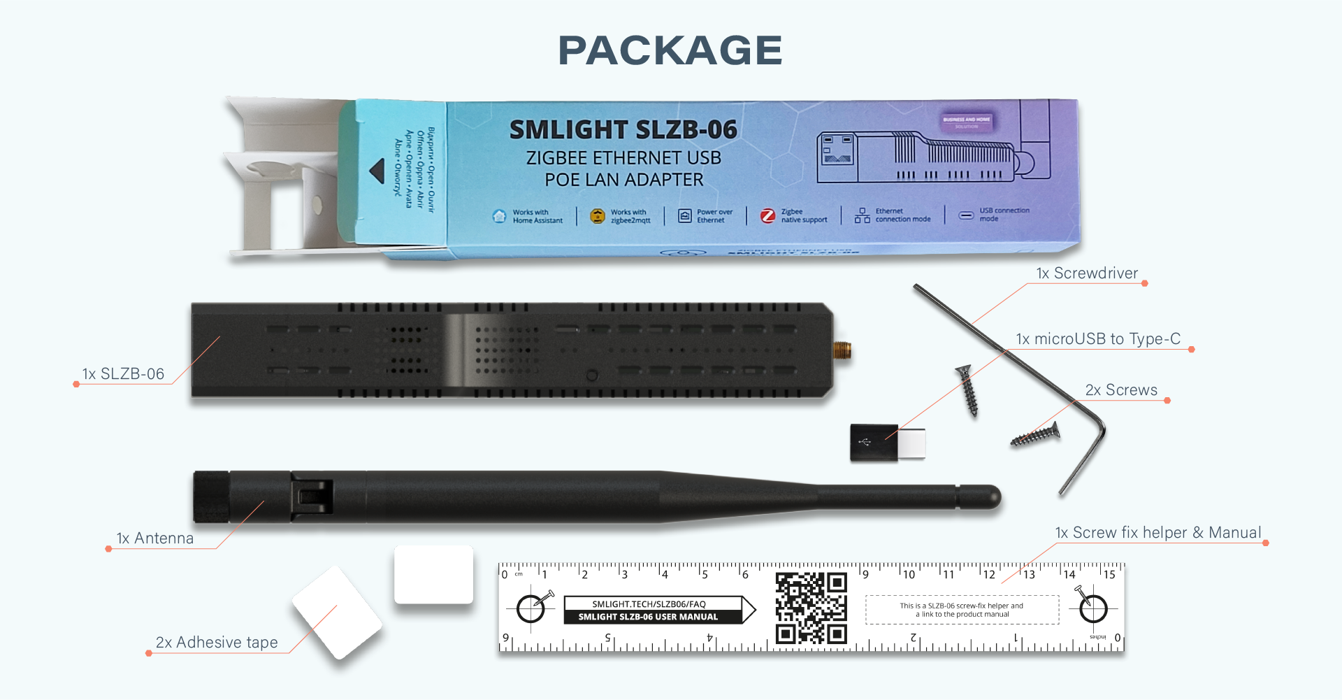 SLZB-06 Zigbee Ethernet PoE LAN USB WiFi Adapter CC2652P